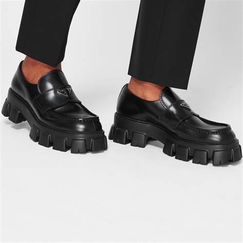 prada monolith loafer men|prada driving loafers men's.